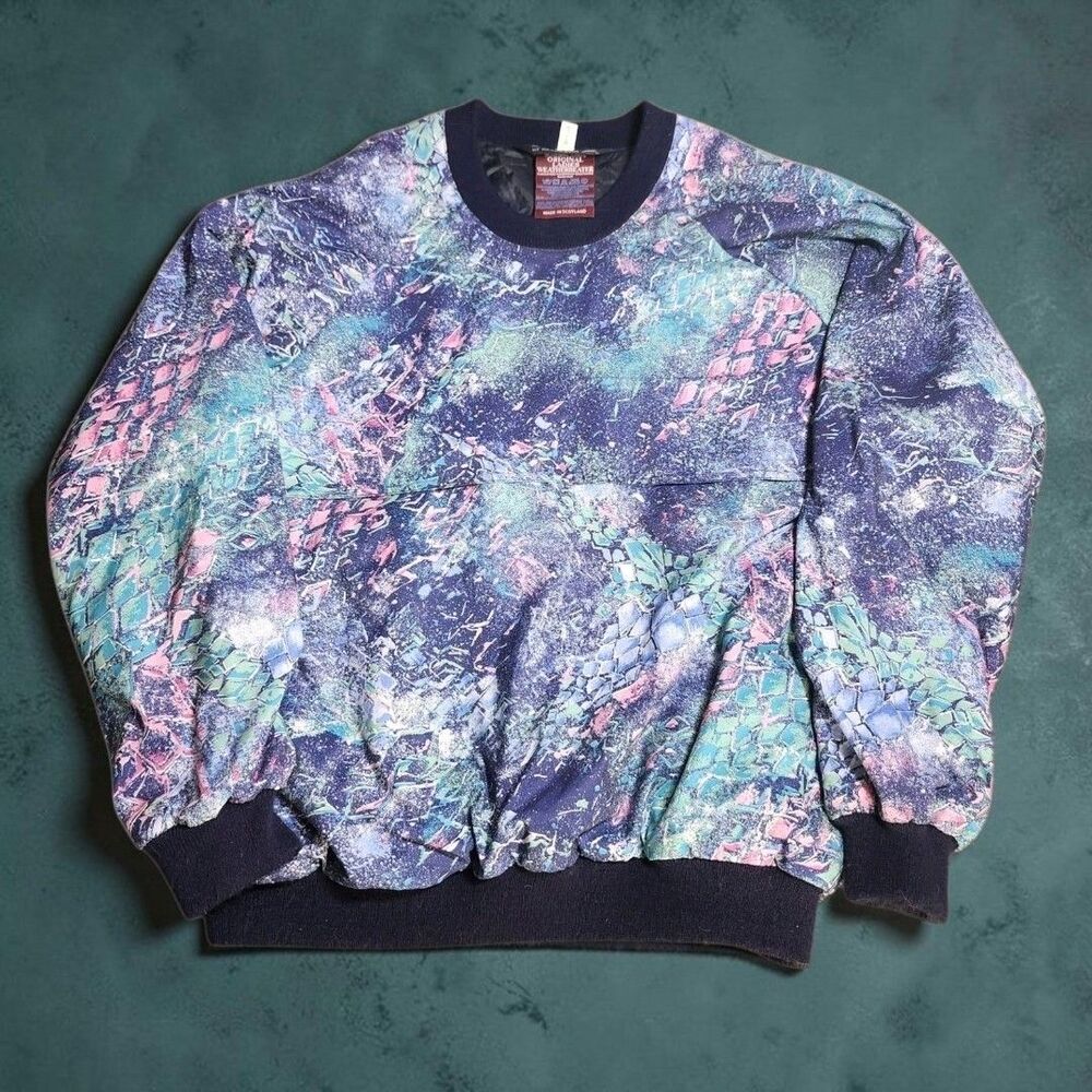 Vintage Sunderland of Scotland Weatherbeater 80s Abstract Pullover Jacket M